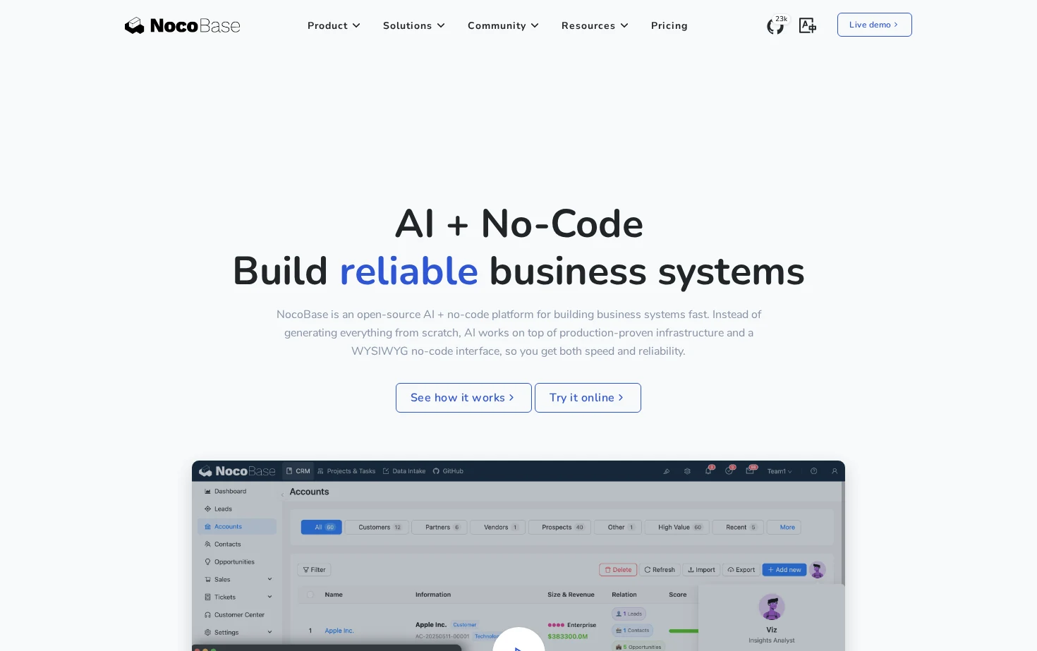 NocoBase 页面快照